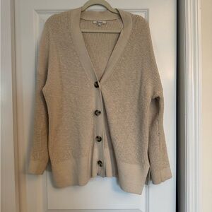 Madewell Cream Button-Up Cardigan